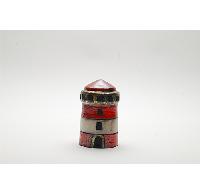 Ceramic hand painted lighthouse - Phare en faience H.14cm